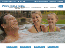 Tablet Screenshot of pacificspasandsauna.com